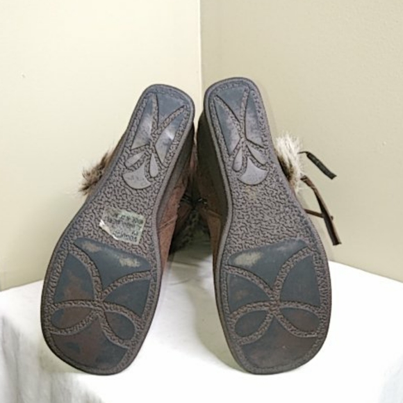 Groove Faux Suede Wedge Fashion Boots w/Fur Sz 9 - Picture 7 of 9